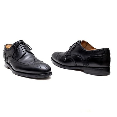 Men s Berwick 1707 Black Leather Brogue Oxford Shoes  Size 10 UK / US 11