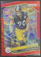 Panini 2025 Prizm T.J. Watt #263 Red Prizm /149 Pittsburgh Steelers NFL