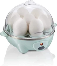 Hamilton Beach 3-In-1 Electric Egg Cooker for Hard Boiled Eggs, Poacher, Omelet