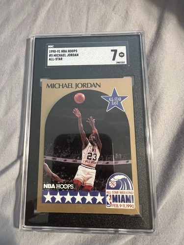 1990 Hoops All Star Michael Jordan SGC 7 REAL NICE RARE CARD LOOKS MINT 🔥🔥🔥🔥
