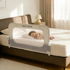 Bed Rail for Toddlers, 32in Folding Toddler Bed Rail Guard with Reinforced An...
