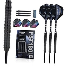 90 Tungsten Darts Metal Tip Set - Professional Steel Tip Darts Set 22g black