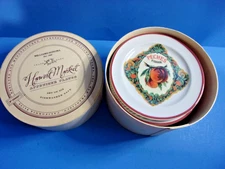 Williams Sonoma ROSANNA Harvest Market Appetizer Plates Vintage Fruit Designs