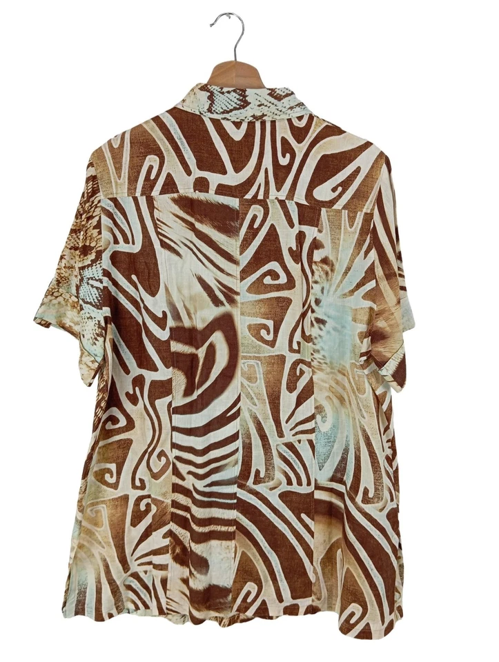 BASLER Blouse-chemisier Dames Blouse T EU 44 brun-blanc cassé style décontracté - Photo 2/4