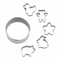StäDter Ausstecher Mini Set 6-Tlg. Ausstechform PläTzchenform Keks Edelstahl