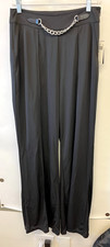 NWT Lauren Ralph Lauren Pant Womens 8 Black Stretch Polo 165 Chain Charity DS52
