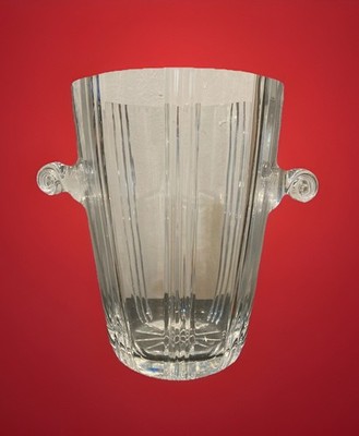 An Etched Crystal Glass, Wine, Champagne, Ice Bucket 9.5 X7  Rare ~ Vintage