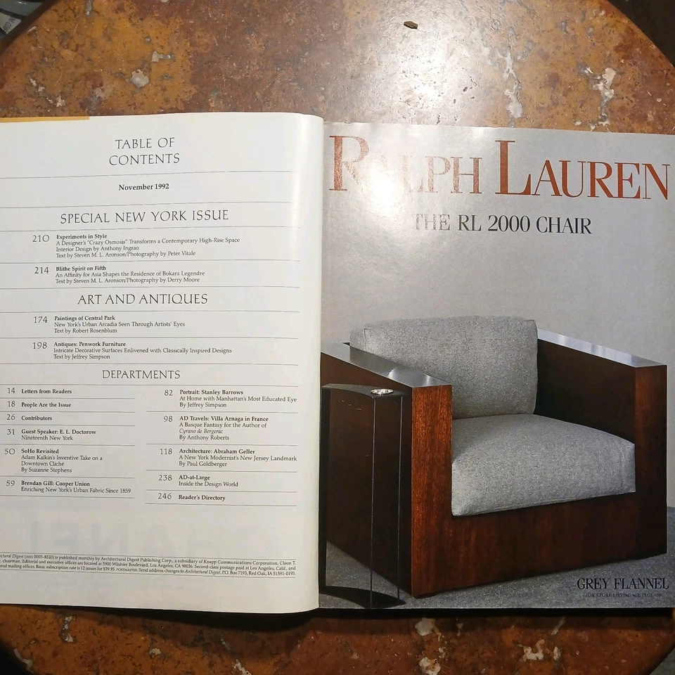 ARCHITECTURAL DIGEST MAG NOV 1992 SPECIAL NEW YORK ISSUE WORLD TRADE CENTER - Image 4 of 4