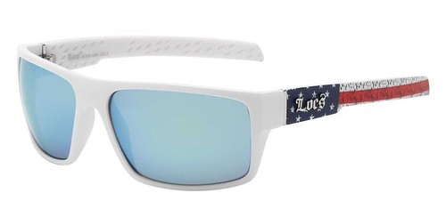 Gafas de sol LOCS 91106 Mate con impresión de bandera de EE. UU. Protección 100% UVA / UVB - Imagen 12 de 13