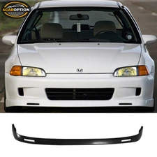 Fits 92-95 Honda Civic 2Dr 3Dr EG BYS PU Front Bumper Lip Unpainted Black
