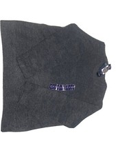 GAP Heavy Chunky Knit Dark Gray V Neck Mens XXL/T Wool Long Sleeve Sweater