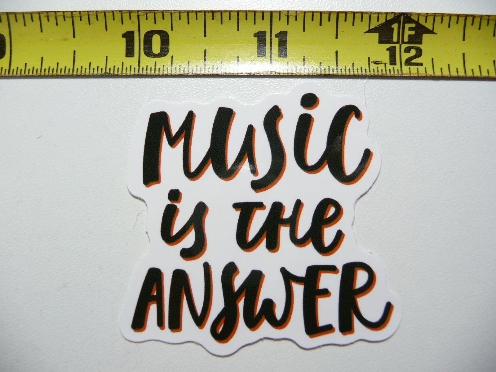 MUSIC IS THE ANSWER STICKER DECAL MUSICAL FAN CONCERT FUN SCRAPBOOKING