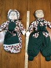 Vintage Granny & Husband 80s Country  Plastic Store Grocery Bag Sack Holder