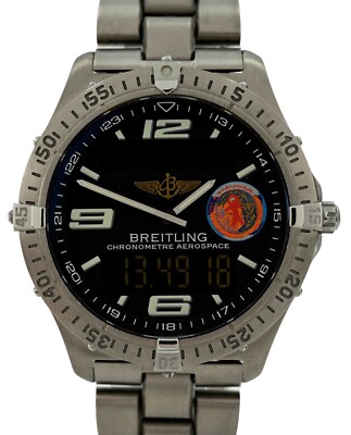 Breitling Men's 40mm Aerospace Limited Edition #15/20 Titanium Watch- E65362!