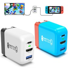 Charging Docks for Nintendo Switch/iPad/MacBook/Phone 4K HDMI TV Adapter Charger