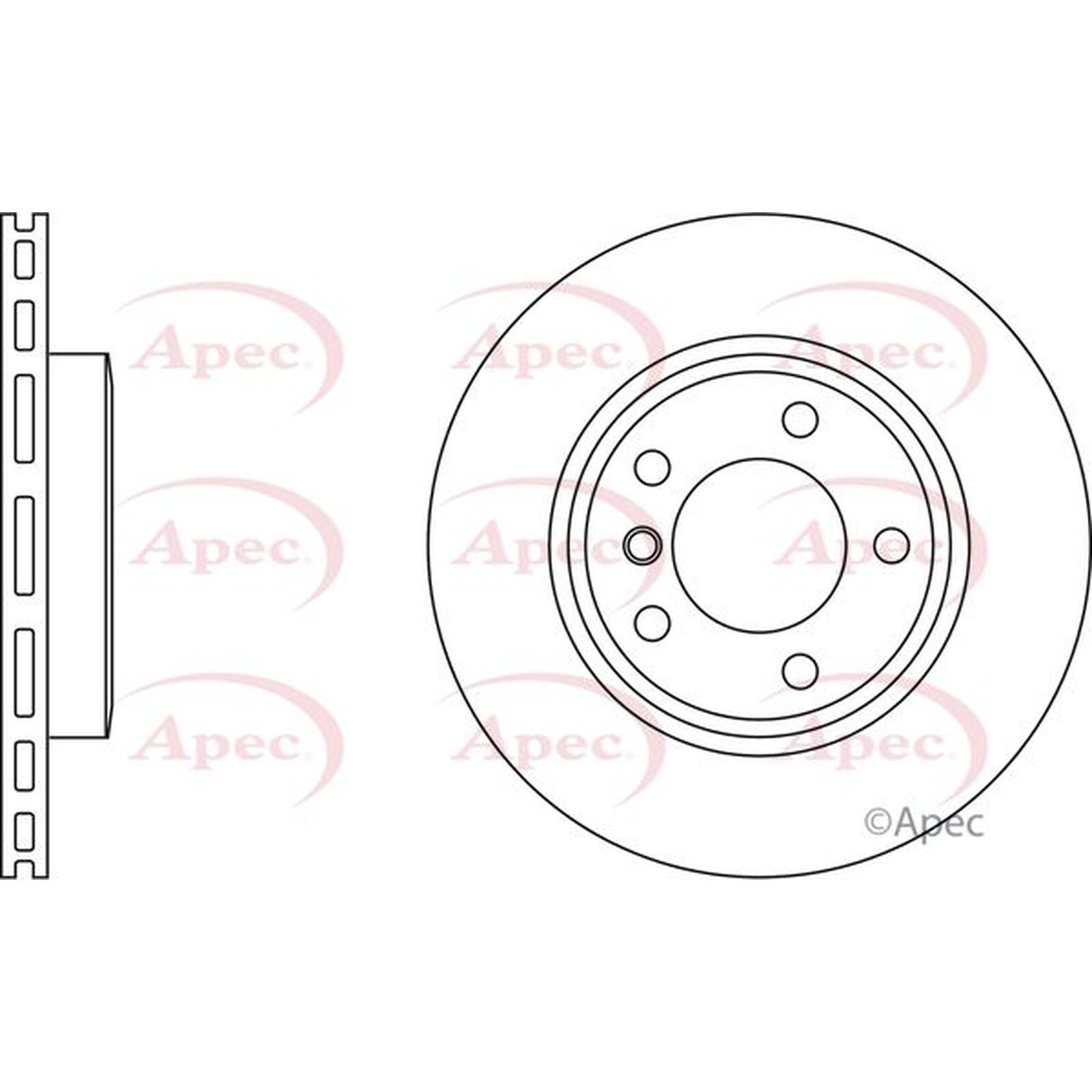 Apec Front Brake Disc DSK971 - OE High Quality Precision Engineered Part