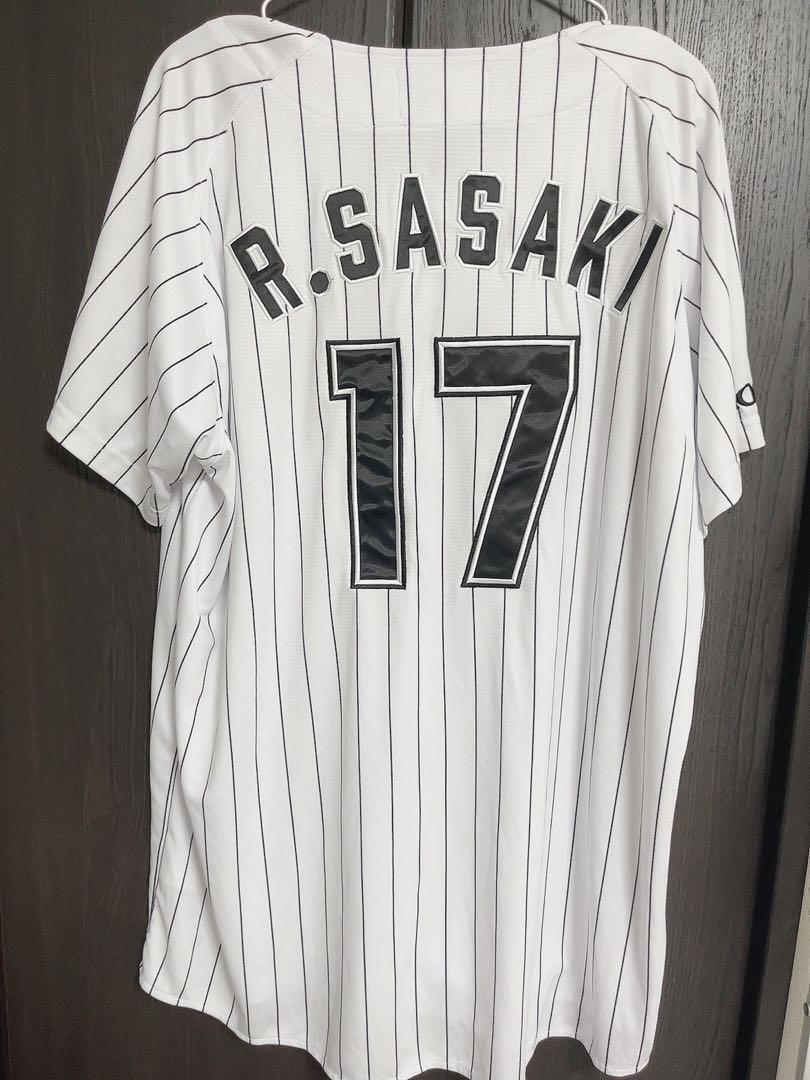 Roki Sasaki Chiba Lotte Marines #17 Home Uniform Jersey Roki Sasaki Chiba Lotte Marines #17 Home Uniform Jersey