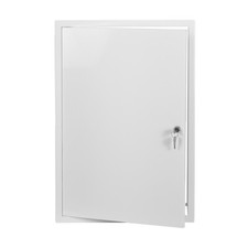 White Metal Access Panel 400mm x 500mm with Lock / Keys Inspection Door Flap