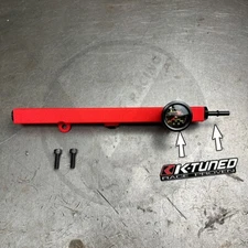 Wrinkle Red Fuel Rail K-Tuned Fuel Pressure Gauge for Honda Civic RSX K20 K24