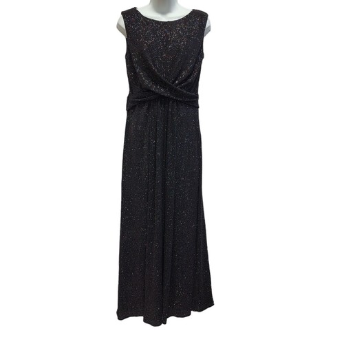 Phase Eight Black Sparkly Ida Maxi Evening Dress Women's UK 14 Bnwt CC620 - Picture 2 of 6