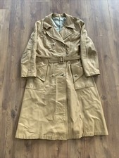 Vintage Suede Life Brown Leather Collared Trench Trench Coat Womens Size 18 Vtg