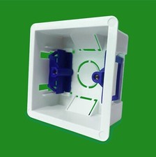 10x 35mm Deep 1Gang Dry Lining Plasterboard Cavity Wall Socket Back Box Electric