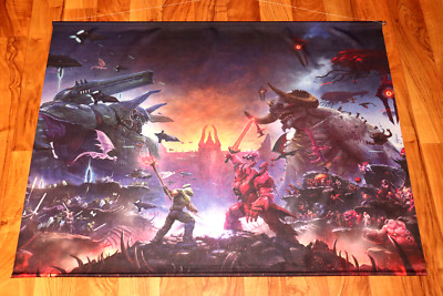 DOOM Eternal The Ancient Gods Part Two Bethesda Rare Wall Scroll Fabric Poster