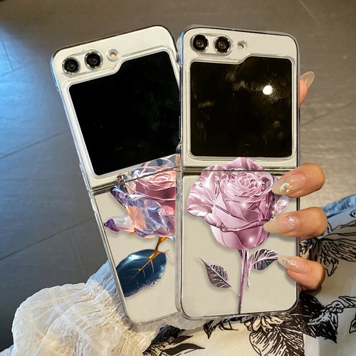 Case For Samsung Galaxy Z Flip5 Flip4 Flip3 Bling Flower Shockproof Phone Cover - Picture 10 of 16