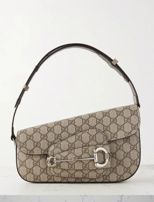 希少 Gucci Vintage Horsebit Shoulder Bag Gucci Horsebit 1955 small shoulder bag in GG Supreme canvas