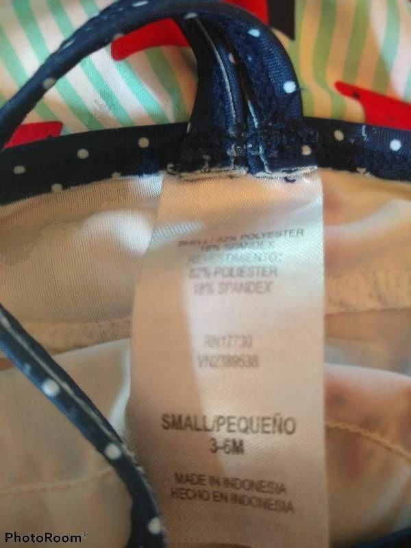 New Circo Baby Girls One Piece Swimsuit Multicolor Watermelon Print 3-6 Months - Image 3 of 4