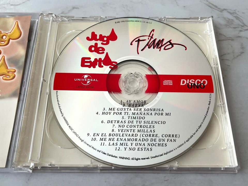 Flans Jugo De Exitos 2 CD ОРИГИНАЛ. 1998 Universal No Controles, Bazar, Cara O Cruz - Изображение 2 из 4