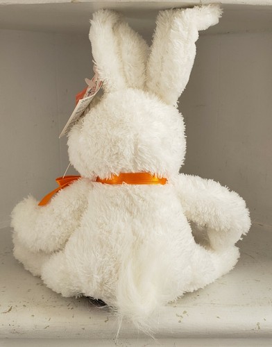 Ganz Easter Bunny Plush Fluffy White Stuffed Toy Orange Meringue HE9622 New - Picture 4 of 10