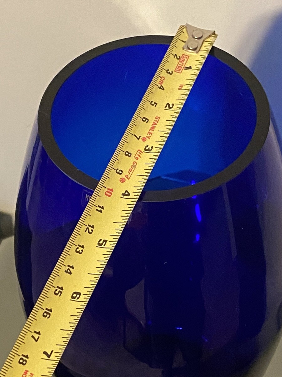 Vintage Hortensja Poland Cobalt Blue Art Glass 10