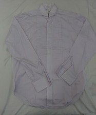 Vintage Purple LION OF TROY Size 15.5 35 Pleated Tuxedo Dress Shirt Medium