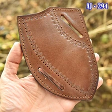 USA EDC Pancake Folding Blade & Fixed Blade Multi-Tool Leather Knife Sheath