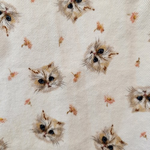 PAUL & JOE SISTER Cat Print Denim Shift Dress Pockets Sz 36 US 6 Anthropologie - Picture 8 of 10
