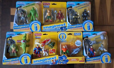 IMAGINEXT DC FRIENDS BATMAN, SUPERMAN,AQUAMAN,THE FLASH & MORE FIGS. MOC