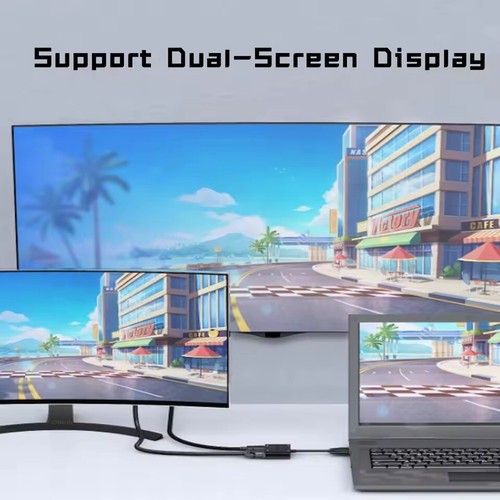 Adaptateur VGA vers HDMI/VGA | Dual Display PC TV Audio USB Sortie Double Écran - Afbeelding 10 van 10