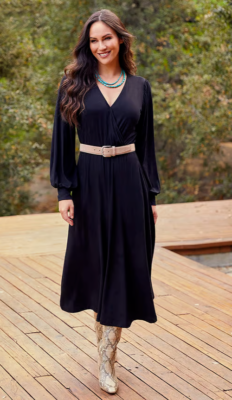 New Karen Kane Long Sleeve Artisan Dress MEDIUM Black Stretch Midi MSRP $148 | eBay New Karen Kane Long Sleeve Artisan Dress MEDIUM Black Stretch Midi MSRP $148 | eBay