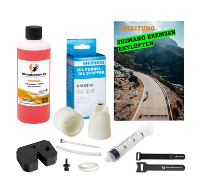 BleedZone Bremsentlüftungsset Für Shimano – Mit 60 Ml Original-Mineralöl & Allem Zubehör