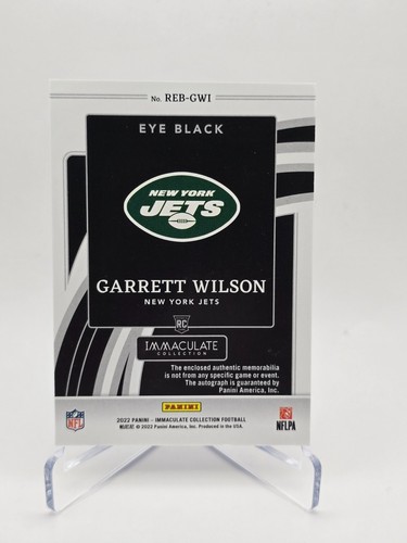 2022 Panini Immaculate Collection Garrett Wilson Rookie Eye Black AUTO 20/99 - Picture 2 of 2