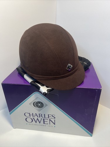 Charles Owen GR8 Riding Helmet - Size 6 5/8   54 CM.   Color BROWN. - Picture 1 of 4