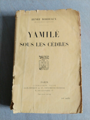 YAMILE Sous les cecdres - Henry Boredeaux - PLON 1928