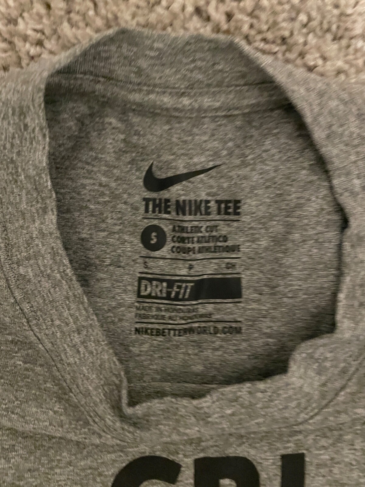 FILA T shirt uomo Nike grigia Dri Fit Community Rowing CRI Boston piccola