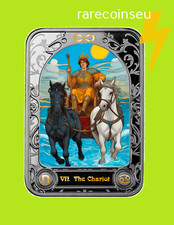THE CHARIOT Tarot Silver Coin 1000 Francs Cameroon 2024