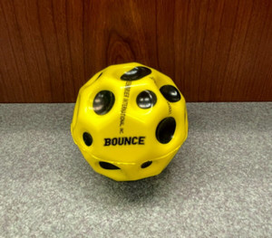 Bounce 2" Soft Toy Textured Toy Ball Divots Throwing Activity Yellow Black