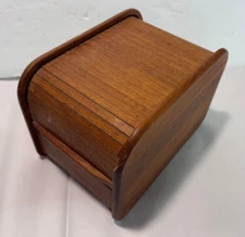 Kalmar Teak Recipe Box with Roll Top Thailand