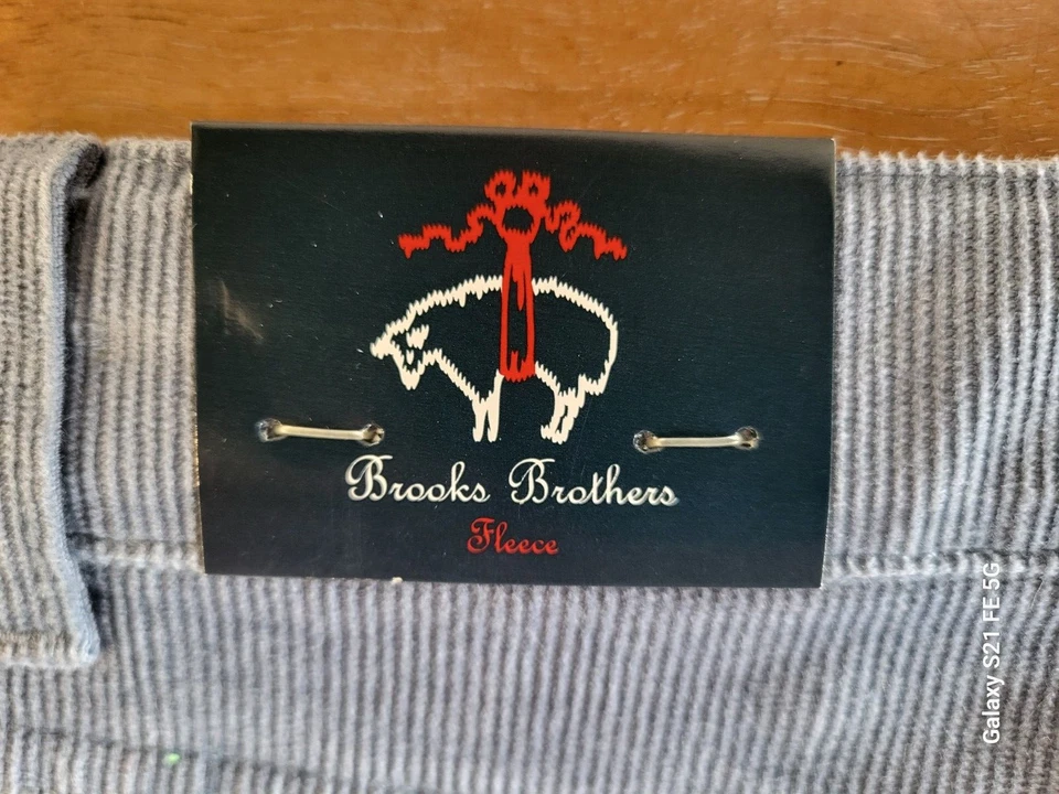Pantalones Brooks Brothers para niño talla 12 azul índigo polar pana pierna recta Foto 4 de 4