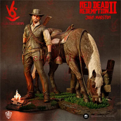 John Marston RDR2 3D Printing Figure Unpainted Model Sculpture GK Blank Kit New