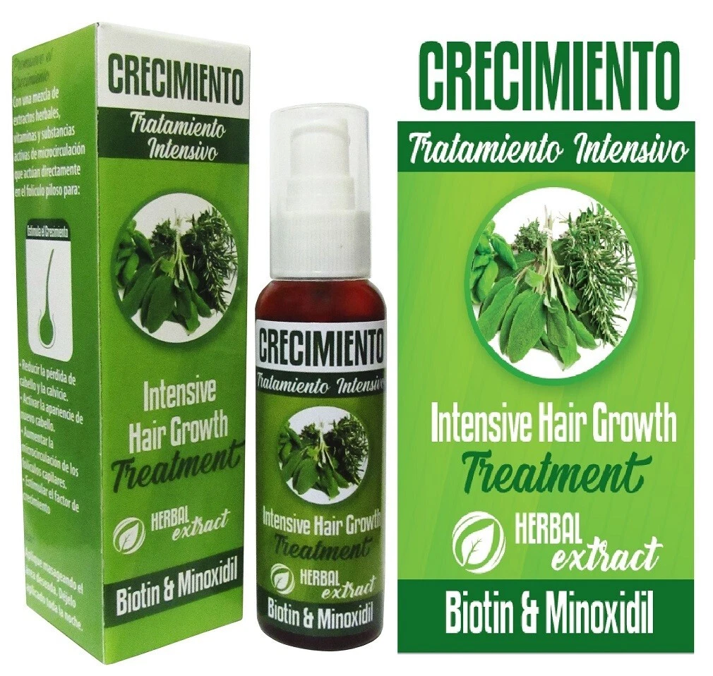 2 bottles Hair Regrowth & Biotin 2oz 60ml Intensive hair growth tonic